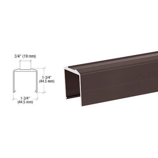 CRL Bronze Bottom Rail for Pickets, 241" Long - Durable and Stylish Railing Solution