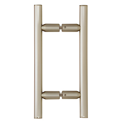 CRL 6 in Brushed Nickel Ladder Glass Door Pull - Back-to-Back