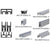 CRL Satin Anodized D603/D601 Sliding Door Track Kit w/ Nylon Wheels