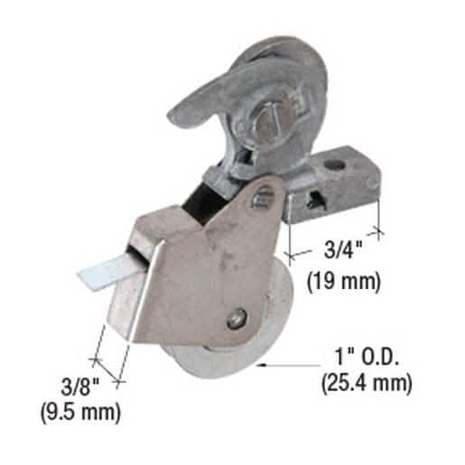 CRL 1-inch Steel Ball Bearing Sliding Screen Door Bottom Roller for Smooth Operation