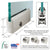 Satin Anodized 4in Tapered Door Rail w/ Lock for 1/2in Glass 9.5in
