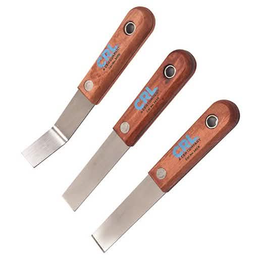 CRL 3/4" Putty Knife Set - 3 Pieces: Durable, high-quality tools for precision work.