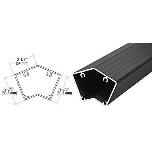 CRL Matte Black 135° Post Extrusion for 200-400 Series, 241" Length, Sleek Design