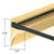 CRL Brite Gold Anodized 36 in Aluminum Glass Shelf Kit for 3/8 in