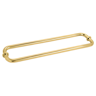 CRL 18in Unlacquered Brass Back-to-Back Towel Bar with Metal Washers