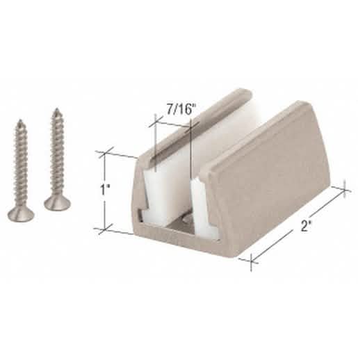 CRL Brushed Nickel Hydroslide Sliding Door Floor Guide Kit for sleek door alignment.