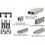 CRL Brushed Nickel Sliding Door Track D609/D603 w/ Ball Bearings