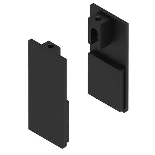 CRL51 Matte Black Wall Mount Kit End Cap - Durable and Sleek Finish for Modern Spaces