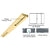 CRL 4" Satin Brass Two-Sided Pocket Door Header, Custom Length