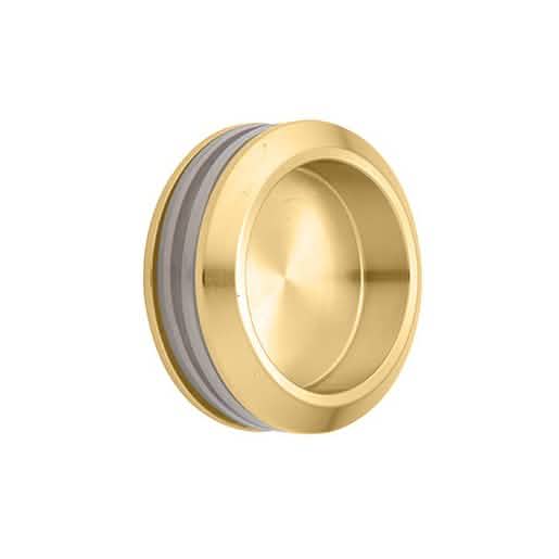 CRL Satin Brass 180° Serenity Sliding System: Elegant, modern steel door hardware.
