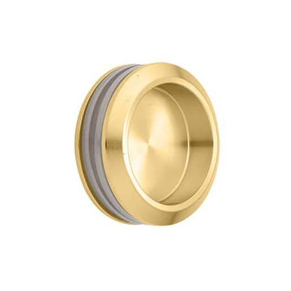 CRL Satin Brass 180° Serenity Sliding System: Elegant, modern steel door hardware.