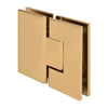 French gold solid brass 180 glass-to-glass shower hinge, Vienna series - SKU V1E180FG