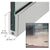 CRL Brushed Stainless 2-1/2" Slender Glass Door Rail 35-3/4" No Lock