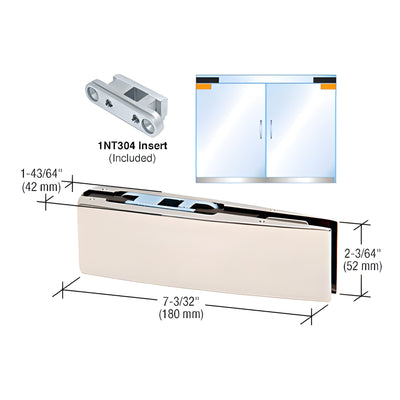 CRL Polished Stainless Curved Top Glass Door Patch Fitting 1NT304