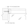 Polished stainless steel stabilizing end cap (GRL10SECPS) with lag screw and nylon spacer for 11-gauge glass cap railing