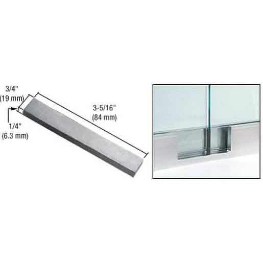 CRL 3/4" Black Rubber Spacing Blocks with Adhesive for Secure Glass Installation