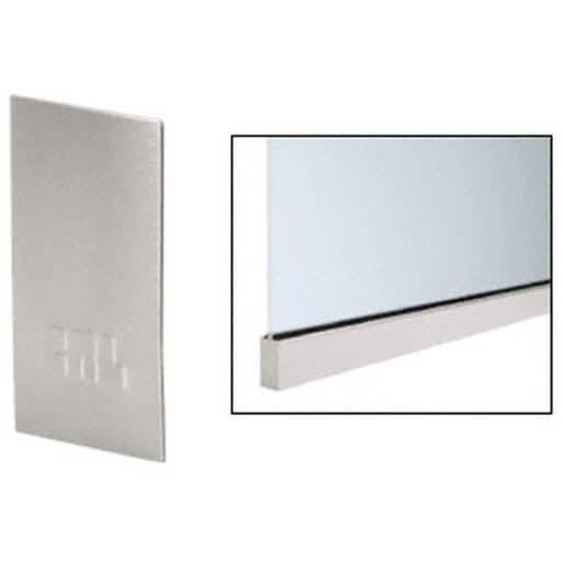 CRL Brushed Stainless End Cap for W5B Windscreen and Smoke Baffle Base Shoe, sleek finish.