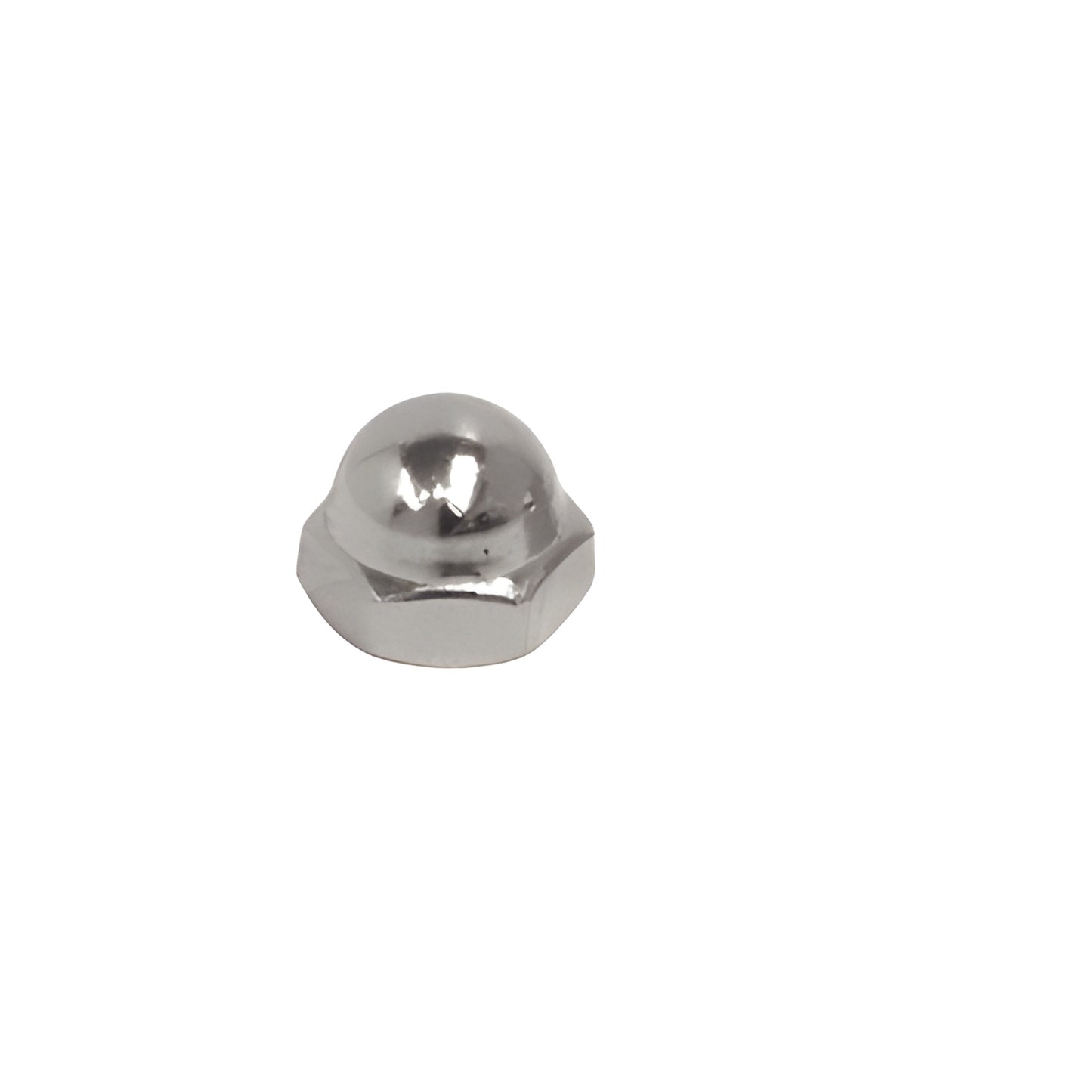 Nickel-plated brass acorn cap nut 5/16-18 for standoffs - SKU ACN51618