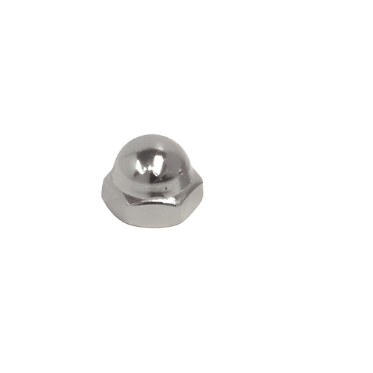 Nickel-plated brass acorn cap nut 5/16-18 for standoffs - SKU ACN51618