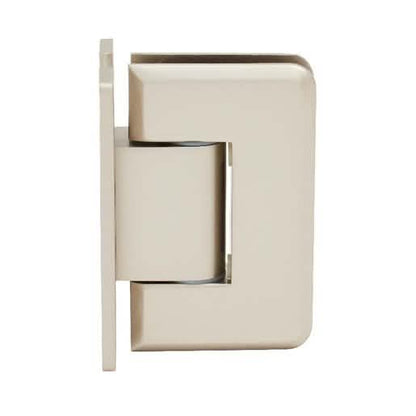 CRL Satin Nickel Pinnacle 337 Series Adjustable Wall Mount Hinge with 'H' Back Plate