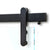 Latitude 34 Hemisphere Sliding Door Hardware Kit, Black Stainless