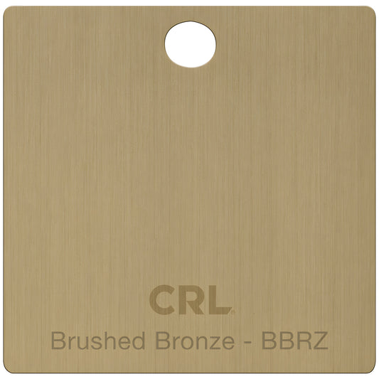 Brushed bronze brass finish sample chip with hole, CRL SKU CH2PBBRZ