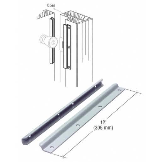 CRL 12-inch Gray Latch Guard - Durable Door Security Accessory for Enhanced Protection