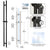 CRL 72-in Matte Black Locking Ladder Pull for Glass Doors