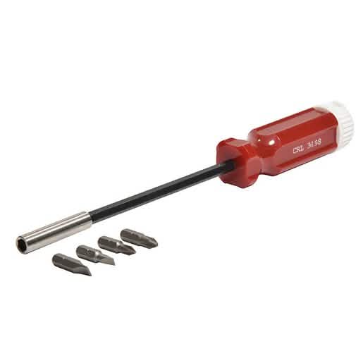 CRL 10" Magnetic Screwdriver with 4 Bits - Versatile Tool for Easy Screw Handling