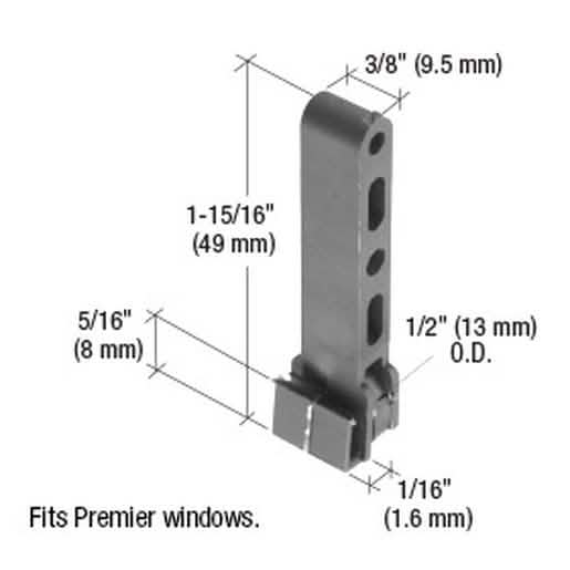 "CRL Sliding Window Roller with 1/2" Nylon Wheel for Premiere Windows - Durable and Smooth
