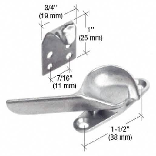 CRL Window Sash Lock for Daryl with 1-1/2" Screw Holes - Durable and Secure Fit