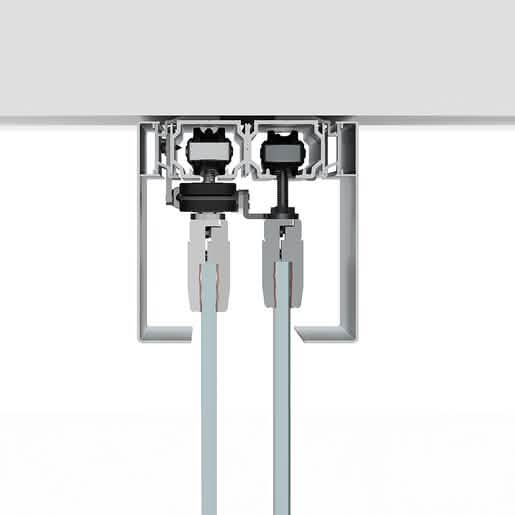 CRL50 Series Two Panel Telescoping Ceiling Mount Kit - Left Stacking, Sleek Design