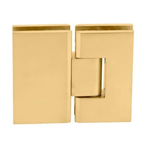 Satin Brass Vienna 180 Series Glass-to-Glass Hinge - Sleek, Durable, Modern Design
