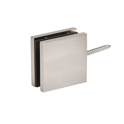 CRL Zero Clamp CCS4BN - brushed nickel solid brass concealed shower clamp for 3/8-1/2 in. glass