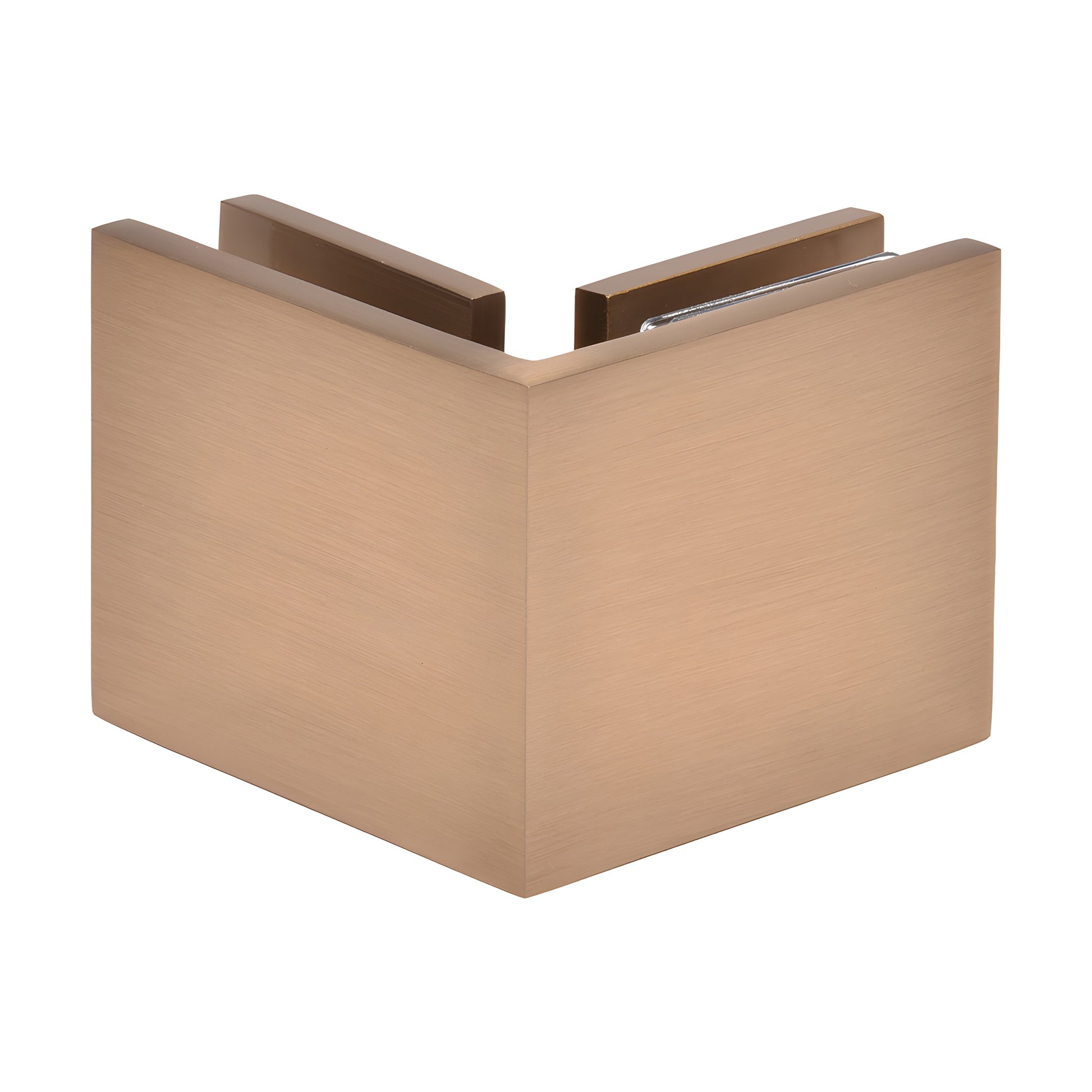 Dark brushed bronze solid brass 90 glass-to-glass clamp for 3/8-1/2 glass (SKU SGC90DBBZ)