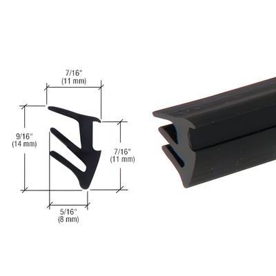 CRL Black 3/8" Roll-In Glazing Gasket 100 ft Roll - Window Seal