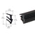 CRL 3/8" Roll-In Glazing Gasket, 500' Roll — Black Rubber Seal