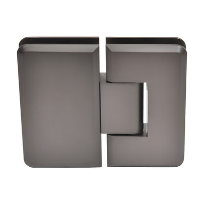Matte gun metal 180 glass-to-glass shower hinge, solid brass Cologne series - SKU C0L180MGM