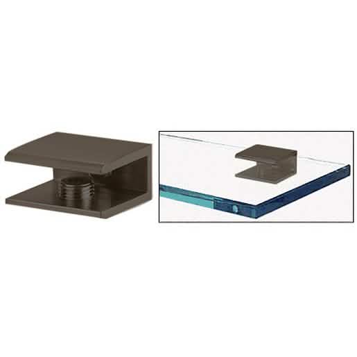 CRL Oil Rubbed Bronze Square Interior Shower Shelf Clamp for secure, stylish installation.