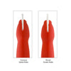 Red plastic handheld screen & spline roller with hollow handle and white nylon double wheels (round + concave), SKU PL7503