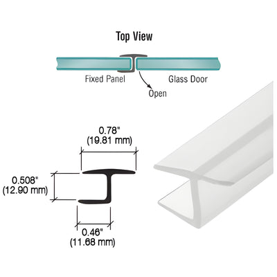 CRL 'Y' Jamb Seal with Soft Leg for 1/2" Glass