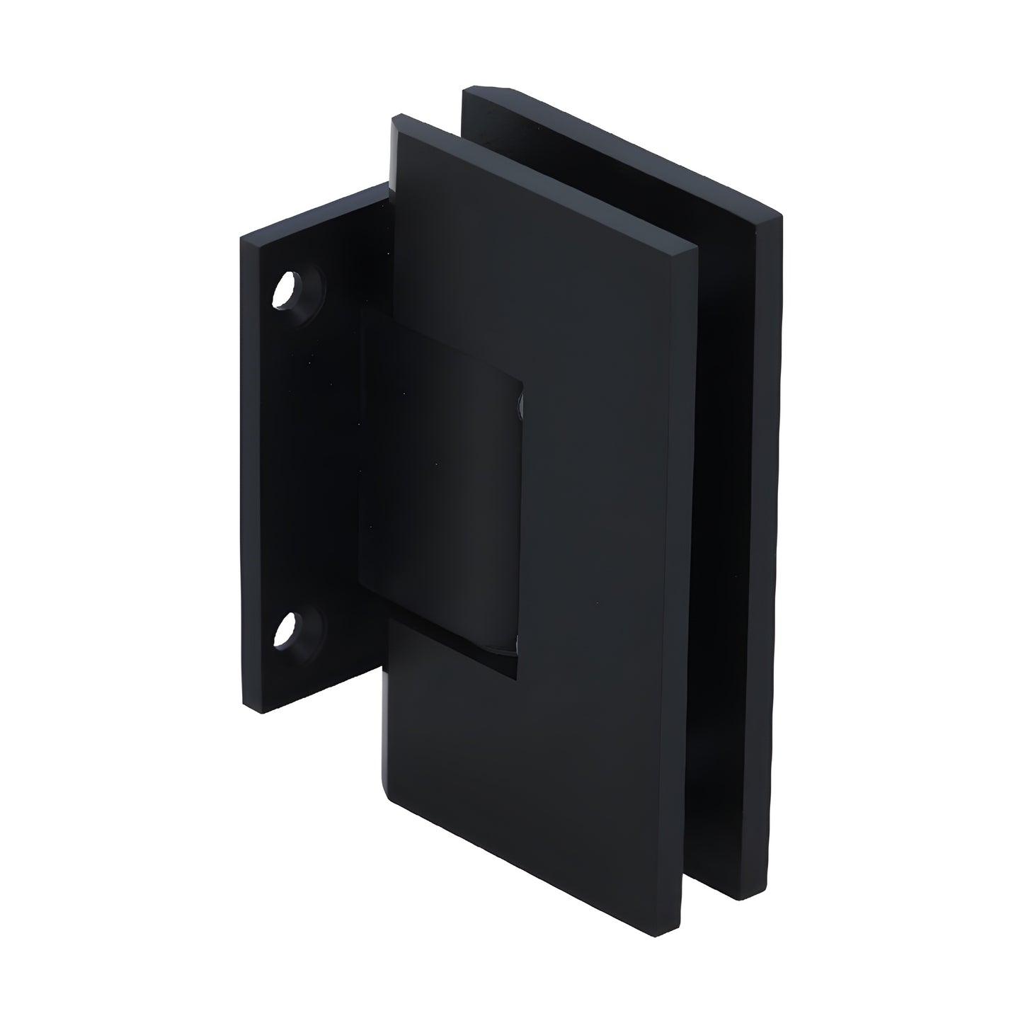 Vienna V1E0740RB oil-rubbed bronze brass square shower hinge, wall-mount short back plate for 3/8-1/2" glass