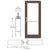 CRL-U.S. 550 3'x7' Aluminum Bronze Storefront Door, Black Anodized