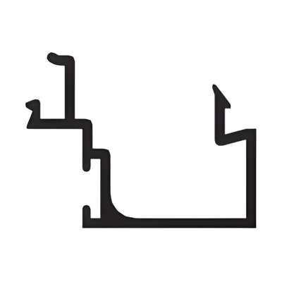 CRL-U.S. Aluminum Durafront Snap-In Door Stop Wide Stile 21'2"