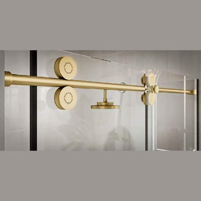 CRL Satin Brass 180º Crescent Series Sliding System - Elegant and Durable Design