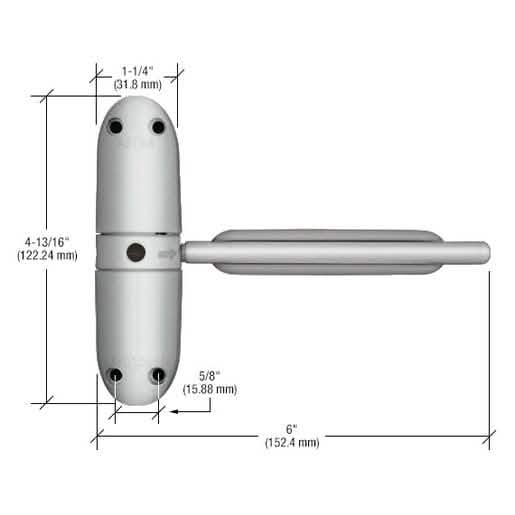 "CRL Satin Chrome Safety Spring Door Closer - Durable, sleek design for secure door closur