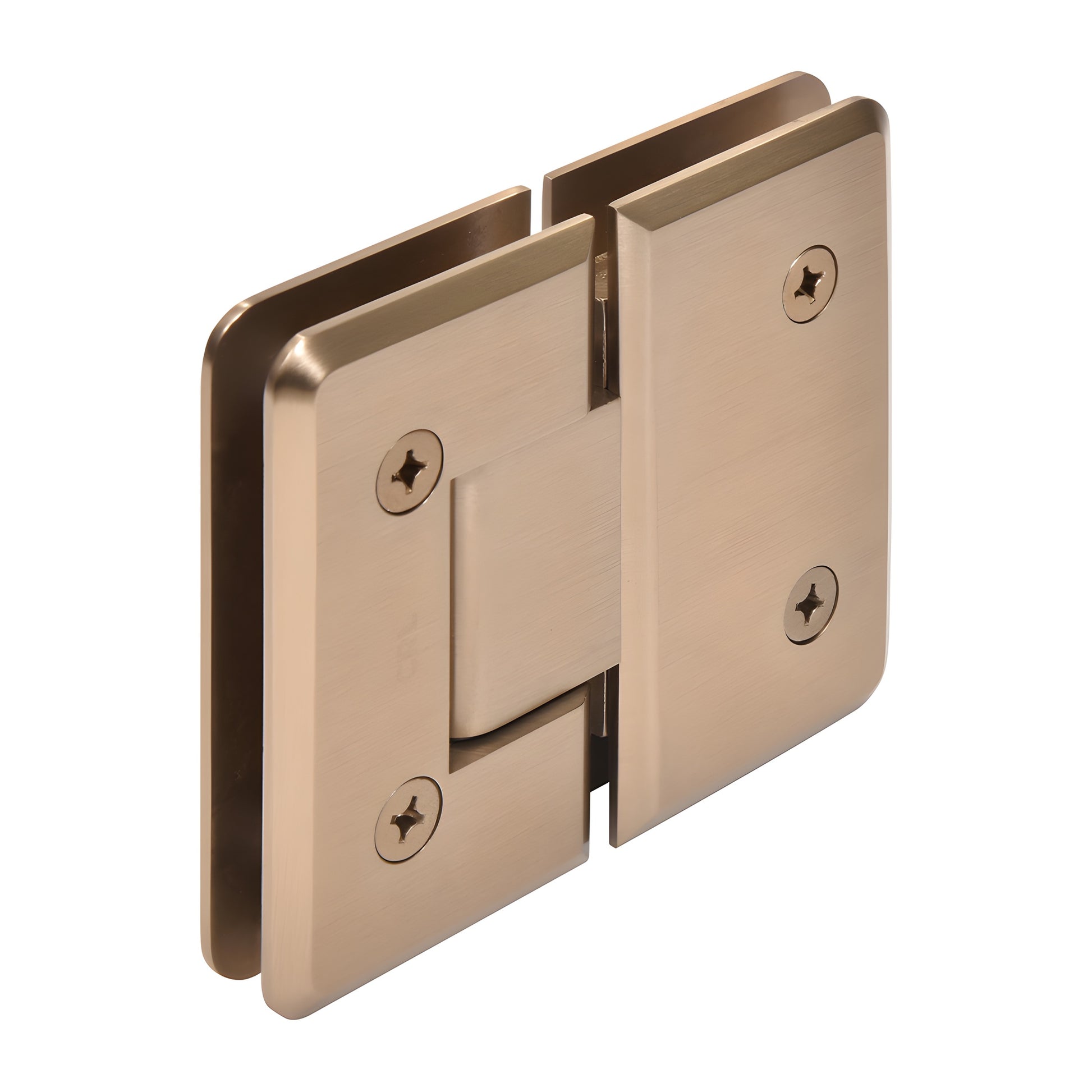 C0L180DBBZ dark brushed-bronze beveled glass-to-glass shower hinge, solid brass, 180 for 3/8-1/2" tempered glass