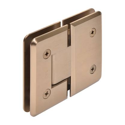 C0L180DBBZ dark brushed-bronze beveled glass-to-glass shower hinge, solid brass, 180 for 3/8-1/2" tempered glass