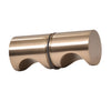 Crescent back-to-back shower door knob SDK140DBBZ, dark brushed bronze solid brass, 1" diameter.