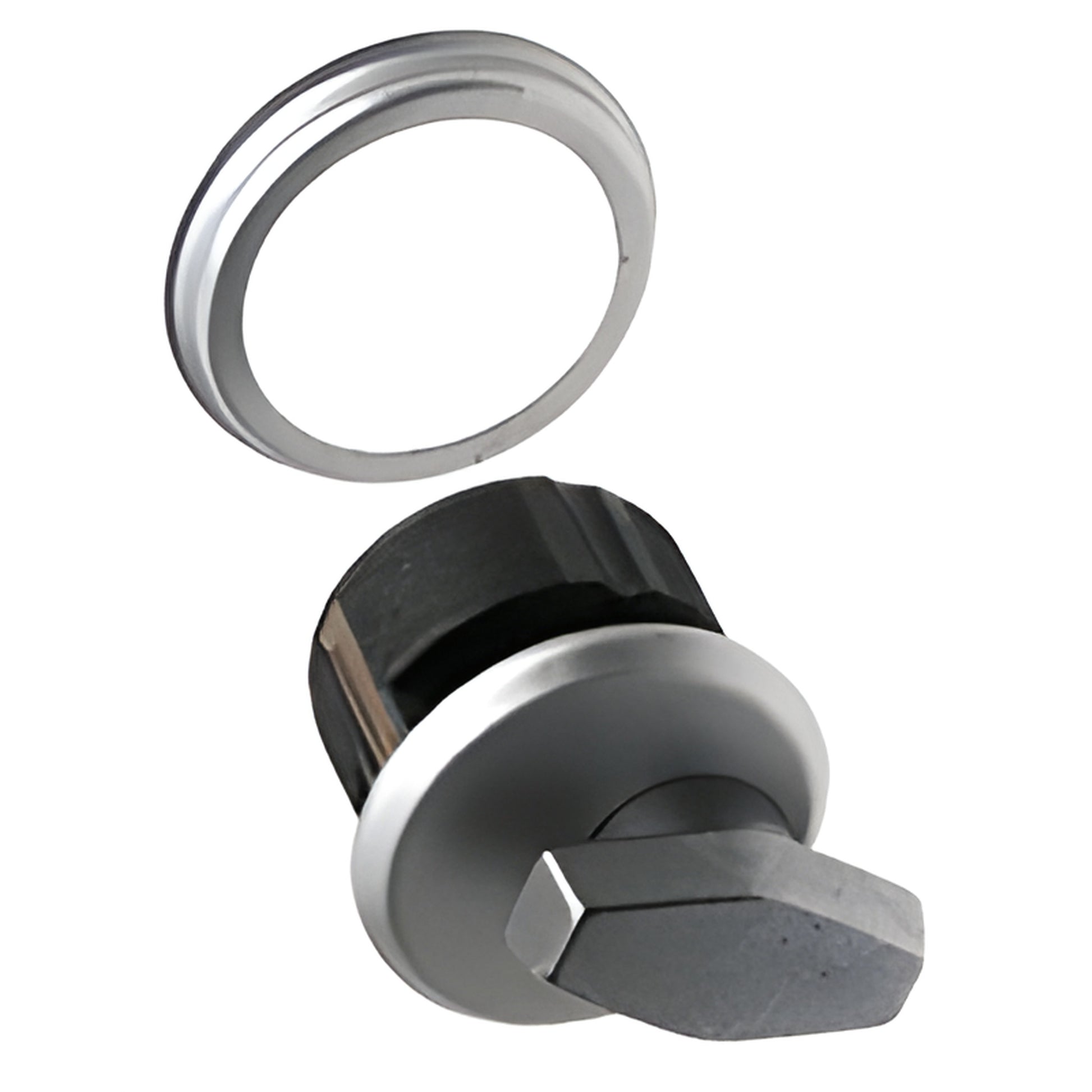 Aluminum mortise thumbturn with 1/4" trim ring for 1-3/4" doors, pack of 10 (SKU J4530B)